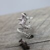 Drache Ring, Silber Drache