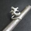 Drache Ring, Silber Drache