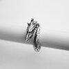 Drache Ring, Silber Drache