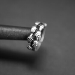 Totenkopf Ring, Silber Totenkopf