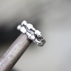 Totenkopf Ring, Silber Totenkopf