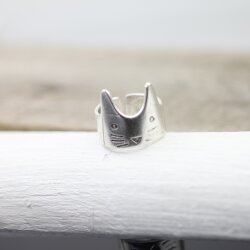 Katze Ring, Silber Katze Ring