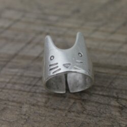 Katze Ring, Silber Katze Ring