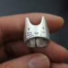 Katze Ring, Silber Katze Ring