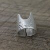 Silver Cat Kitten Ring