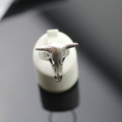 Bull Head Ring, Animal Skull Ring