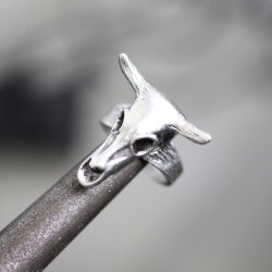 Bull Head Ring, Animal Skull Ring