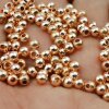 100 Rosegold Messingperlen Runde Perlen 4 mm (Ø 1,6 mm) ca. 19 gr