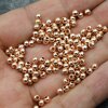 100 Rosegold Messingperlen Runde Perlen 4 mm (Ø 1,6 mm) ca. 19 gr