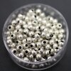 100 Altsilber Messingperlen Rund Perlen 4 mm (Ø 1,6 mm) ca. 19 gr