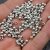 100 Antique Silver Brass Beads, Metal Spacer Beads, 4 mm (Ø 1,6 mm) ca. 19 gr