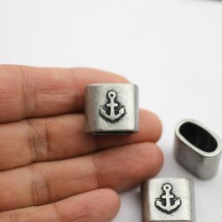 1 Anchor Keychain Findings Dark Silver