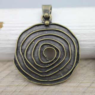 Antique Brass Spiral Pendant