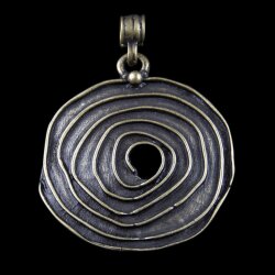 Antique Brass Spiral Pendant