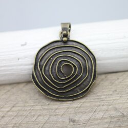 Antique Brass Spiral Pendant