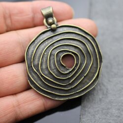 Antique Brass Spiral Pendant