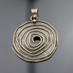 Antique Brass Spiral Pendant