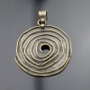 Antique Brass Spiral Pendant