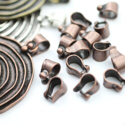 10 Brass Bails Antique Copper