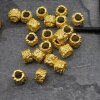 10 Gold Flower Beads