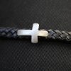 10 Dark Silver Cross Sliderbeads, Curved Cross Slider For Regaliz