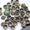 20 Antique Bronze Metal Bead Caps