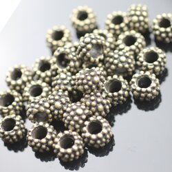10 Metal Berry Beads, Antique Bronze