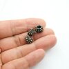 10 Metal Berry Beads, Antique Bronze