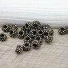 10 Metal Berry Beads, Antique Bronze