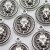 5 Antique Silver Lion Pendants, Lion Medallion, Lion Head