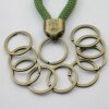 5 Antique Bronze metal Keyrings, 30 mm