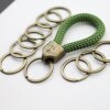 5 Antique Bronze metal Keyrings, 30 mm