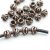 10 floral Beads, Antique Copper