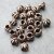 10 floral Beads, Antique Copper
