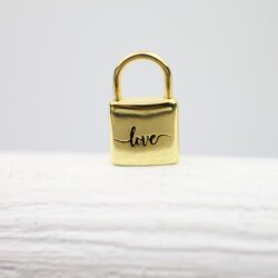 1 Love Padlock Love Lock Pendants Gold