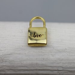 1 Love Padlock Love Lock Pendants Gold