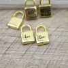 1 Love Padlock Love Lock Pendants Gold