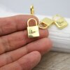 1 Love Padlock Love Lock Pendants Gold