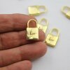 1 Love Padlock Love Lock Pendants Gold