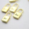 1 Love Padlock Love Lock Pendants Gold