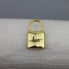 1 Love Padlock Love Lock Pendants Gold