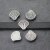 10 Dark Silver shell sliding Beads