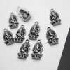 10 Dark Silver Elephant Ganesha Charms Pendants