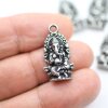 10 Dark Silver Elephant Ganesha Charms Pendants