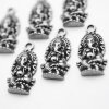 10 Dark Silver Elephant Ganesha Charms Pendants