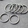 5 Dark Silver Round Hollow Frame Glue Blank, Open Bezel Blank Frame, Resin Jewelry Findings