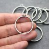 5 Dark Silver Round Hollow Frame Glue Blank, Open Bezel Blank Frame, Resin Jewelry Findings