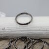 5 Gun Metal Round Hollow Frame Glue Blank, Open Bezel Blank Frame, Resin Jewelry Findings