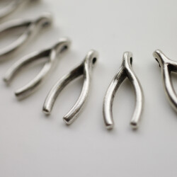 10 Metal Charms spacer spacer tuning fork Antique Silver