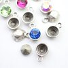 20 Antique Silver Pendants Settings for Swarovski and Preciosa Crystal 8 mm